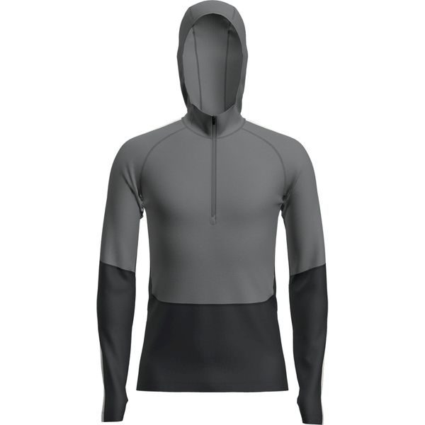 Men Mer 200 Oasis+ LS Half Zip Hoodie BLACK/JET HTHR/UNDYED/CB