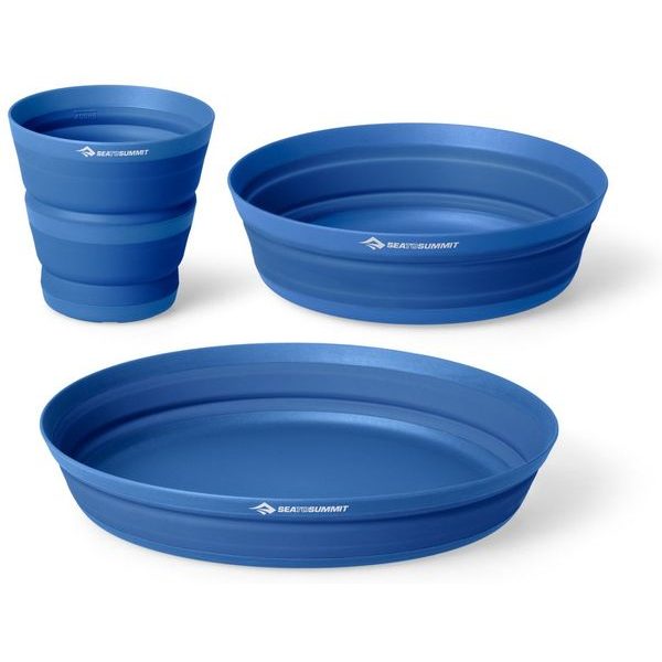 XLite Collapsible Plate, Bowl & Mug Set Dark Blue