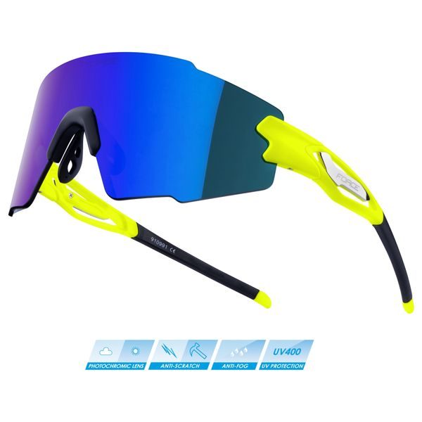 MANTRA fluo, modré zrc. sklo