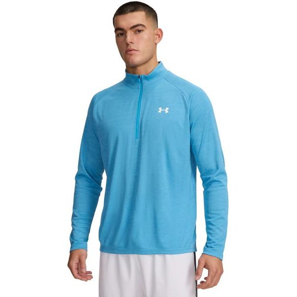 UA Tech Textured 1/2 Zip 453-BLU