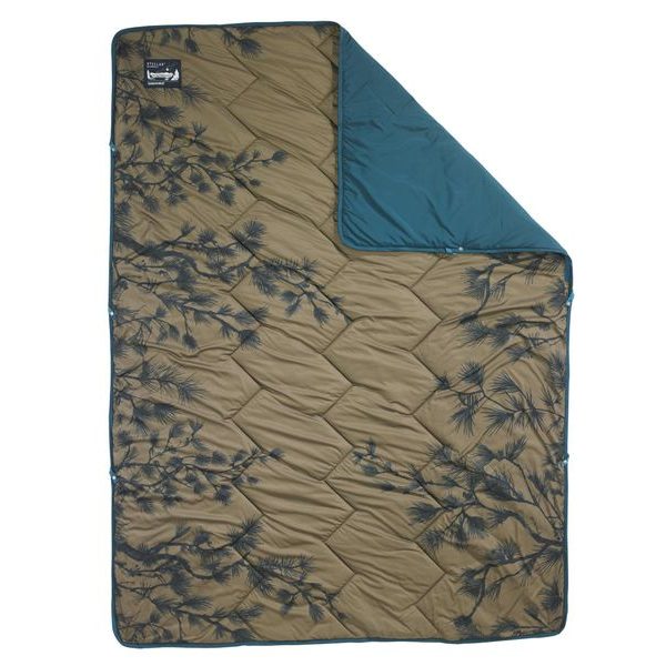 STELLAR BLANKET Peeking Pine Print hnědá