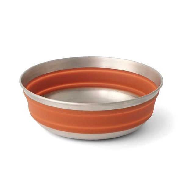 Detour Stainless Steel Collapsible Bowl - M, Bombay Brown