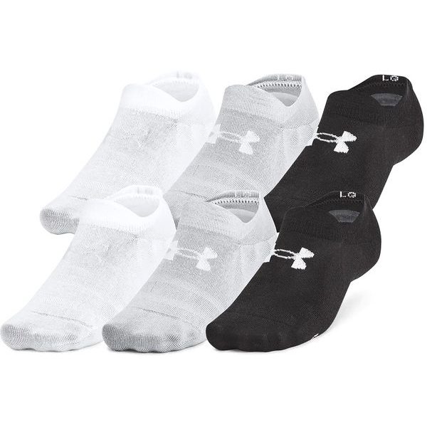 Unisex UA Essential 6pk ULT, černá/bílá/šedá