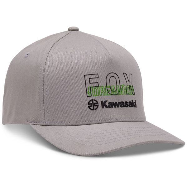 Fox X Kawi Flexfit Hat Steel Grey