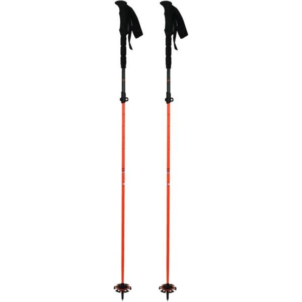 Tour telescopic ski poles, black/orange