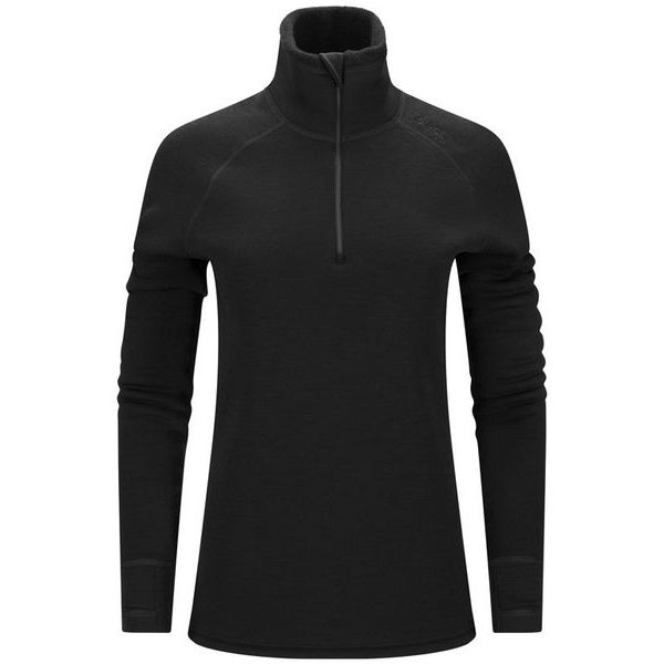 FleeceWool V2 Polo w/ zip W's Jet Black