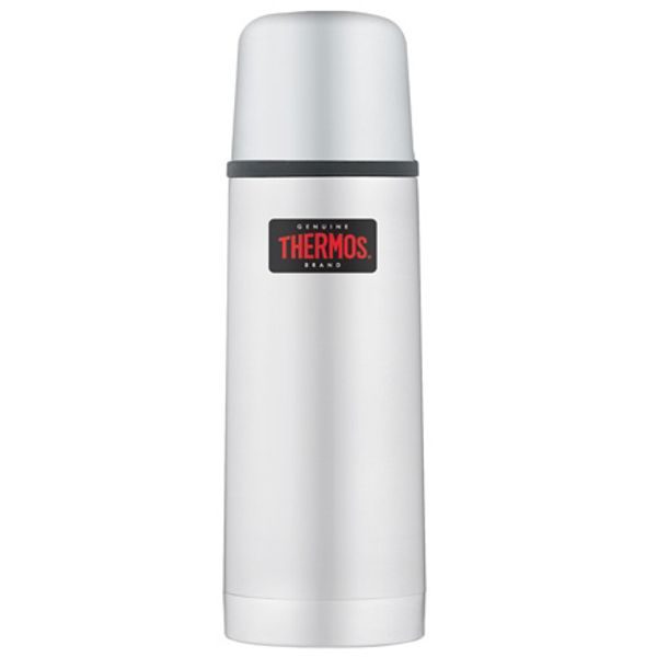 Termoska s tlačítkovým uzávěrem a šálkem 350 ml nerez