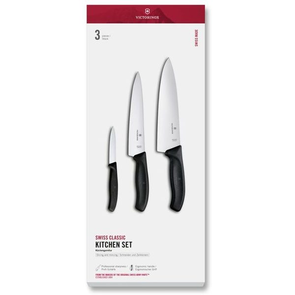 Swiss Classic, kitchen set, 3pcs, black, gift box