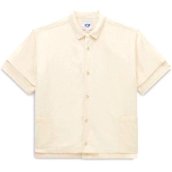 DOUBLE HEM WOVEN OTW antique white