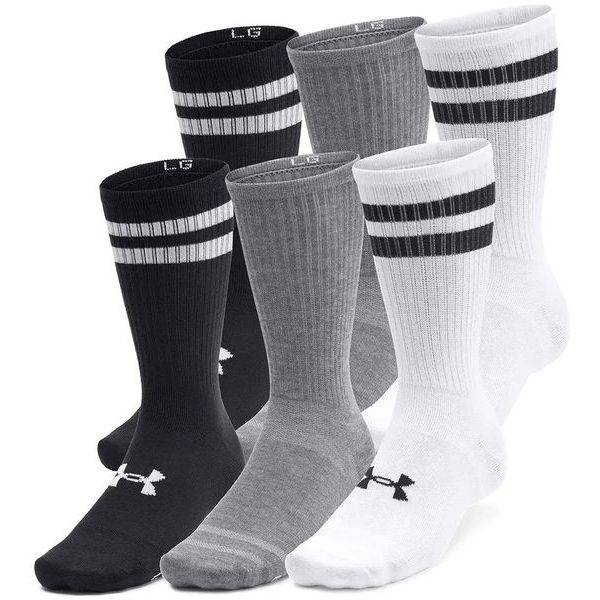 UA Essential 6pk Crew, černá/šedá/bílá
