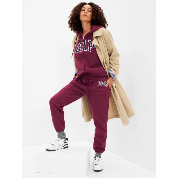 463492-03 Tepláky GAP logo fleece Vínová