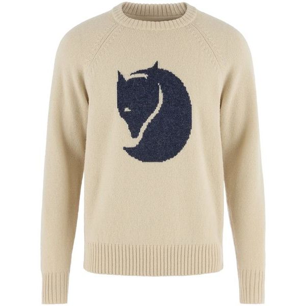 Fjällräven Logo Knit Sweater M Light Beige