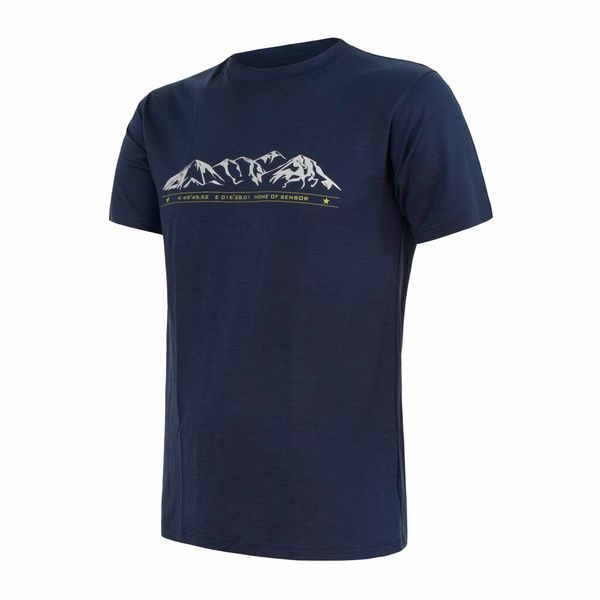 MERINO ACTIVE PT MOUNTAINS pánské triko kr.rukáv deep blue