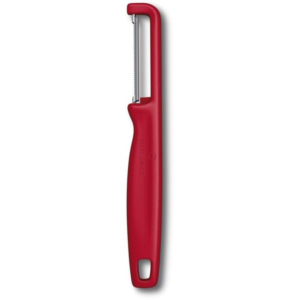 Iota scraper with serrated blade red