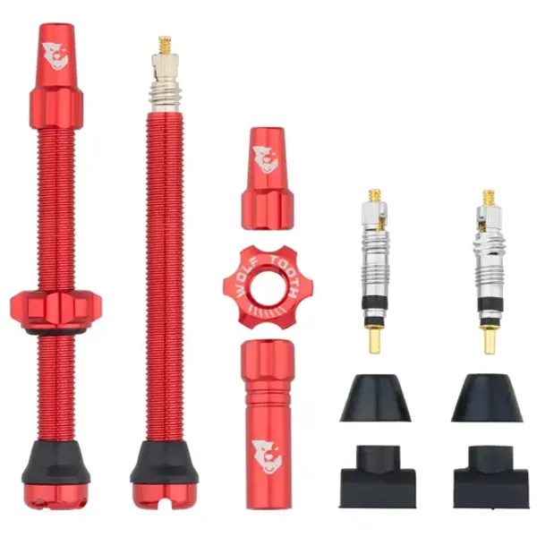 Tubeless Valve Stem Kit 60mm červená