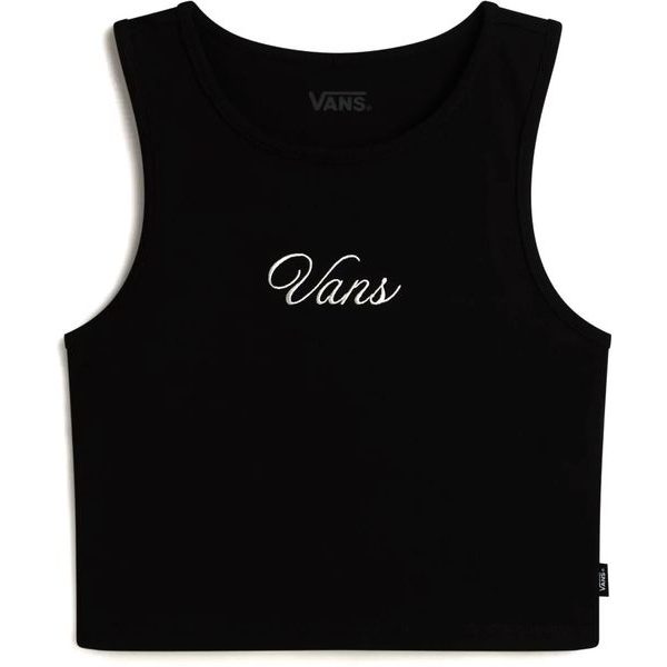 SMALL STAPLE FITTED CROP TANK Black