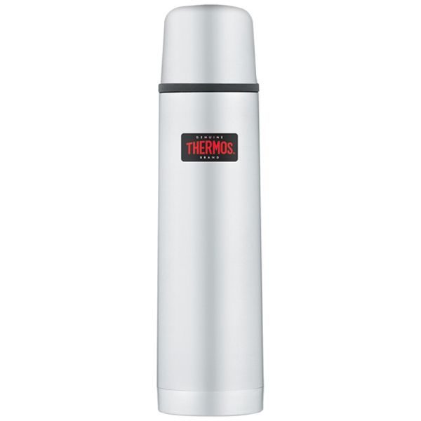 Termoska s tlačítkovým uzávěrem a šálkem 750 ml nerez