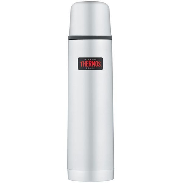 Termoska s tlačítkovým uzávěrem a šálkem 1000 ml nerez