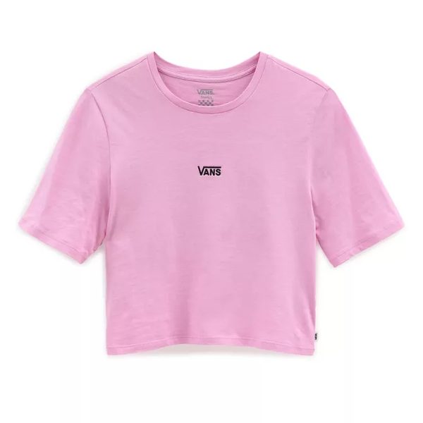 WM FLYING V CROP CREW SPORT ORCHID PINK