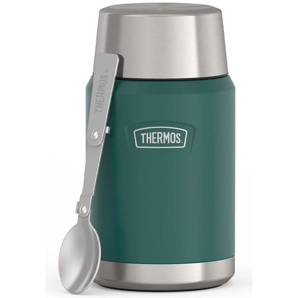 Termoska na jídlo se skládácí lžící a šálkem 710 ml - smrkově zelená