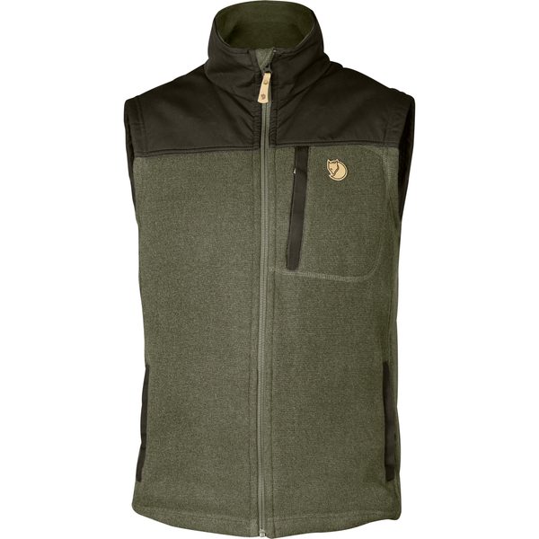 Buck Fleece Vest M Laurel Green-Deep Forest