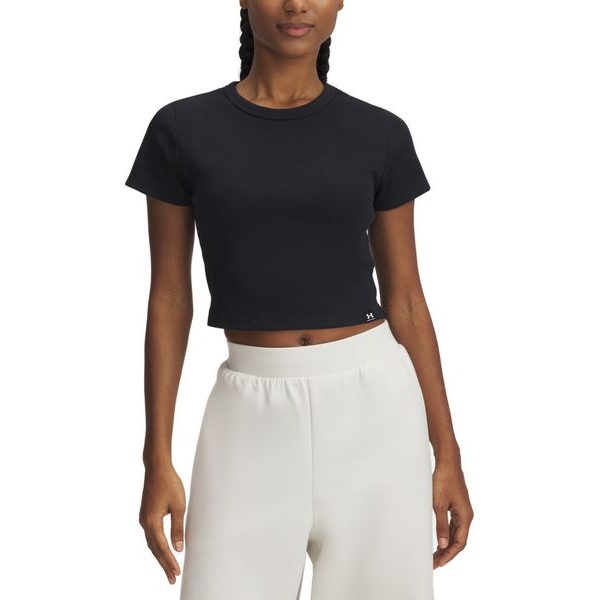 UA Rival Rib Baby Tee černá