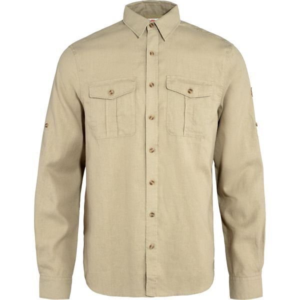 Övik Travel Shirt LS M, Sand Stone