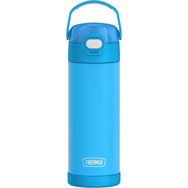 Dětská termoska s hydratačním uzávěrem 470ml - neonově modrá