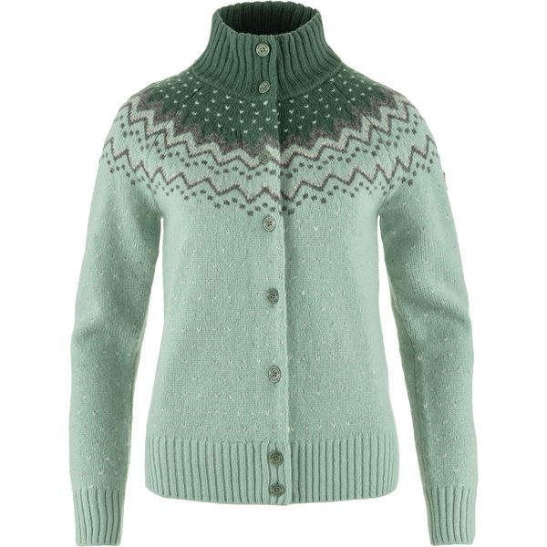 Övik Knit Cardigan W Misty Green-Deep Patina