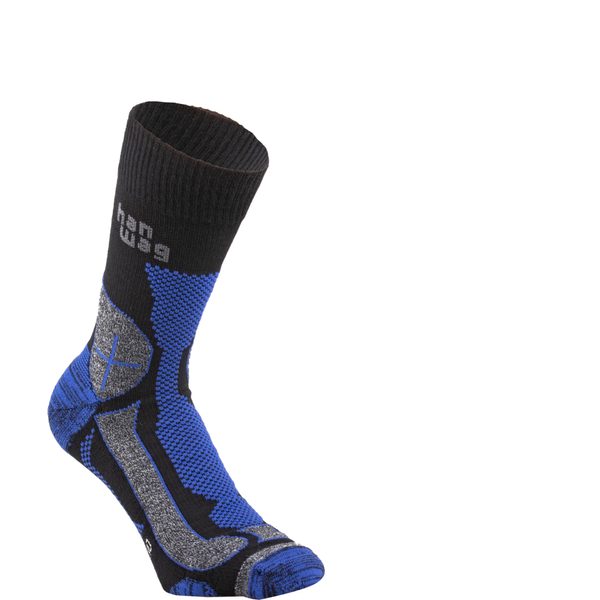 Hanwag Trek-Merino Socke Black/Royal Blue