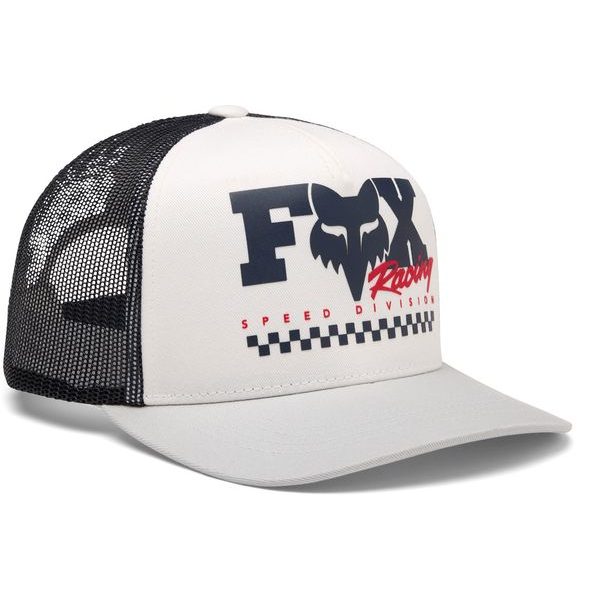 Yth Checker Mesh Trucker Hat White
