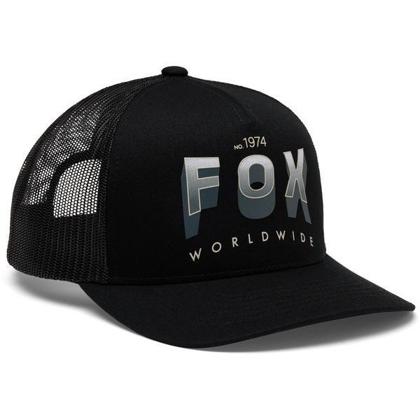 Block Mesh Trucker Hat Black