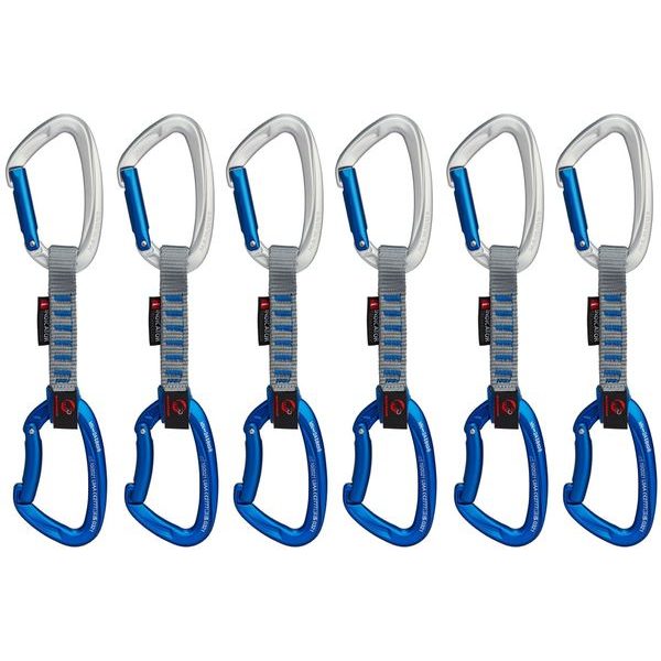 Crag Keylock 10 cm Indicator 6-Pack Quickdraws, silver-ultramarine