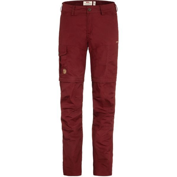 Karla Pro Zip-off Trousers W, Bordeaux Red