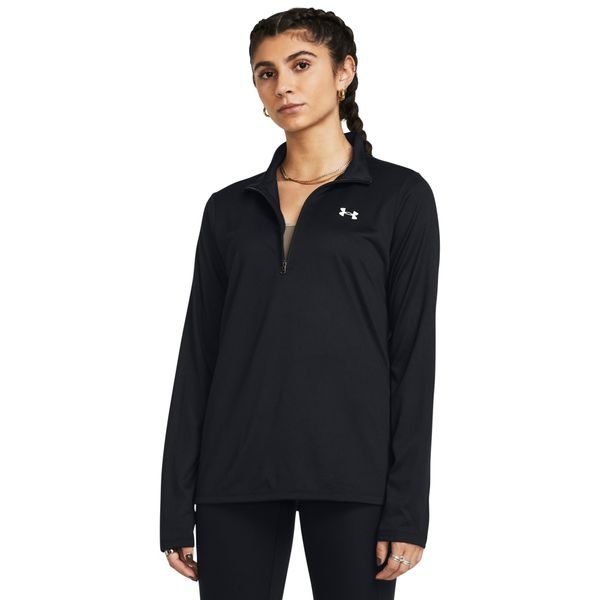 Tech 1/2 Zip Solid, Black / White
