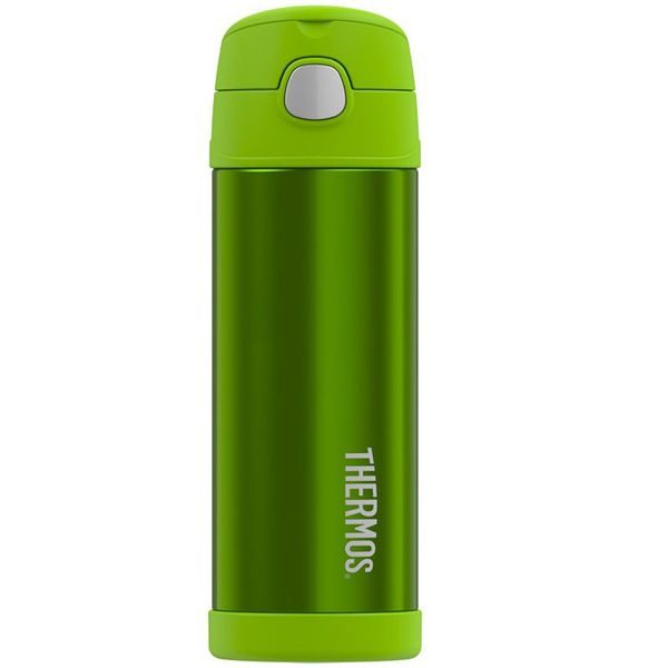 Dětská termoska s brčkem 470 ml limetková