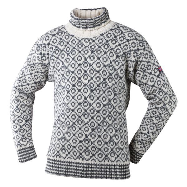 Svalbard sweater high neck offwhite/antracite