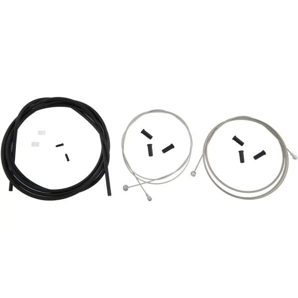 Brake Cable Set Stop+ Steel Fr+Rear Compl black