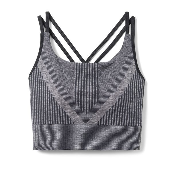 W INTRAKNIT STRAPPY BRA black heather