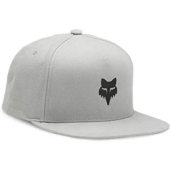 Fox Head Snapback Hat, Steel Grey