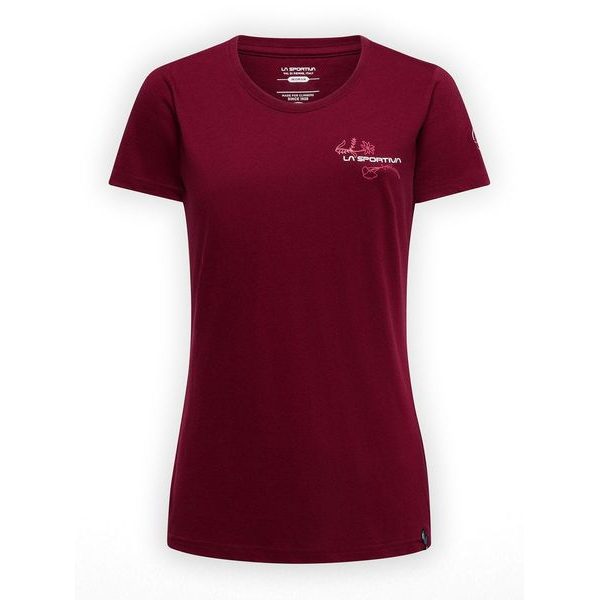 Climb Flower T-Shirt W Redwood/Azalea
