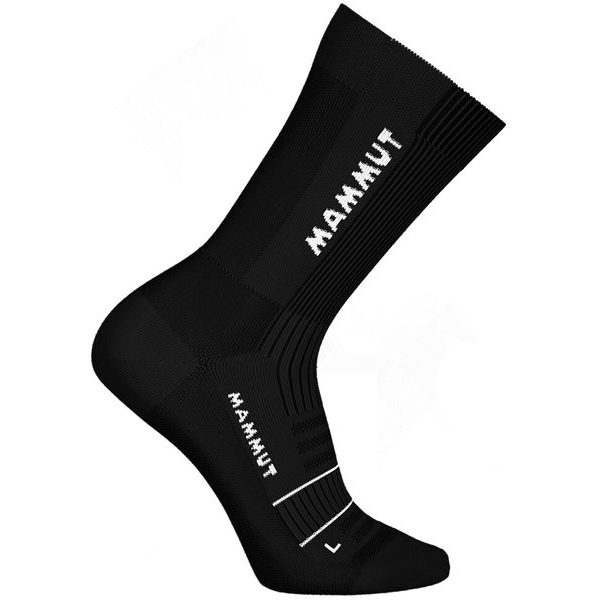 Trail Running Targeted Cushion Crew Socks black-white