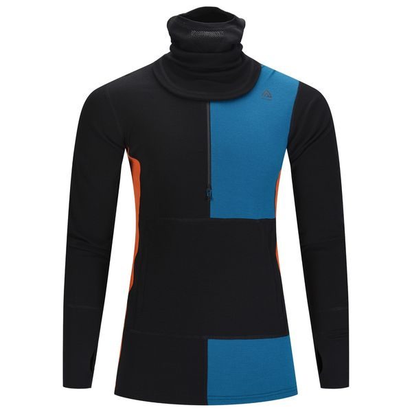 WarmWool Hood Sweater Net, M Jet Black/Corsair/Gold Flame