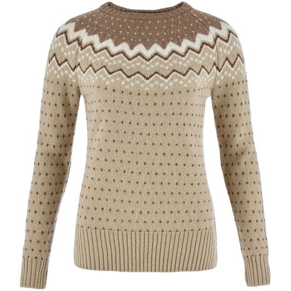 Övik Knit Sweater W Fossil-Suede Brown