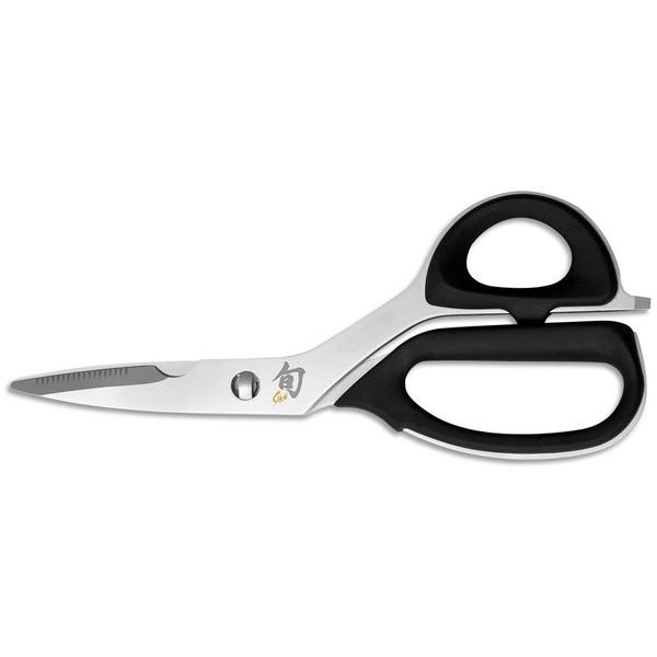 SHUN Univerzální kuchyňské nůžky rozebíratelné s otvírákem 23 cm, černé