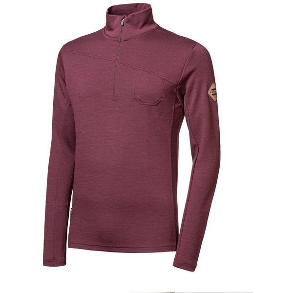 MERINO EXTREME UP pánská mikina dl.rukáv zip port red