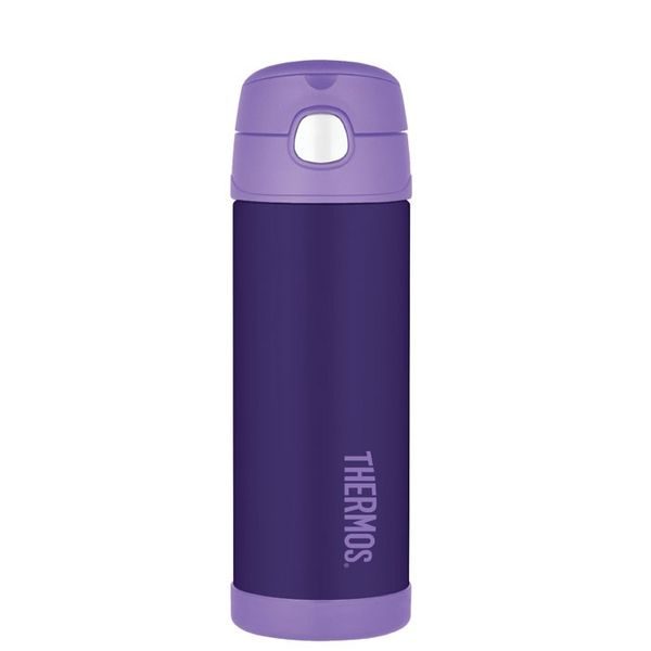 Dětská termoska s brčkem 470 ml fialová