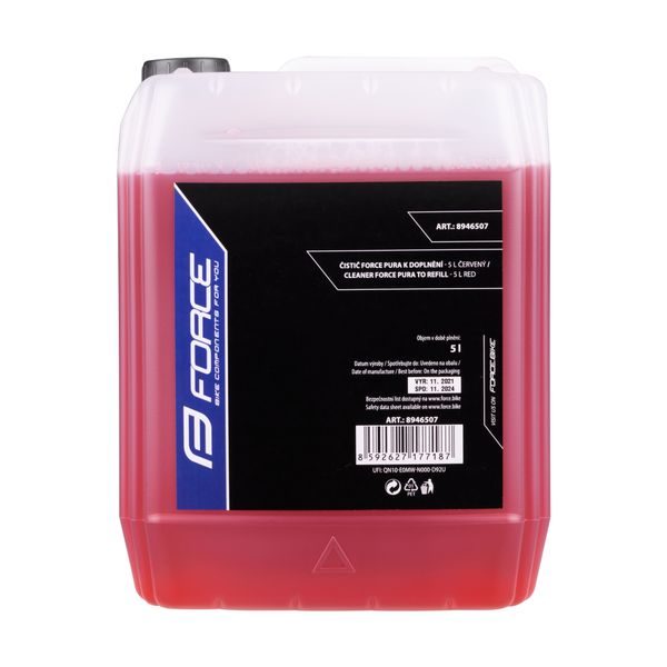 čistič PURA k doplnění - 5l -červený, cherry