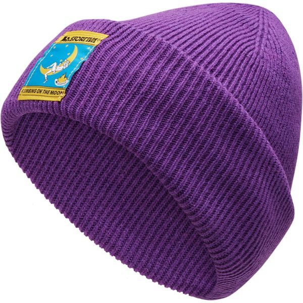 Climbing on the Moon Beanie Viola/Giallo