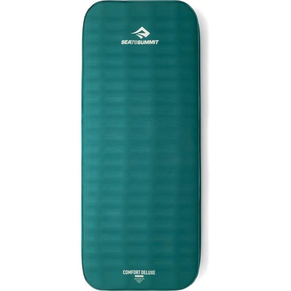 Comfort Deluxe Self-Inflating Mat Large Rectangular Wide Rain Forest